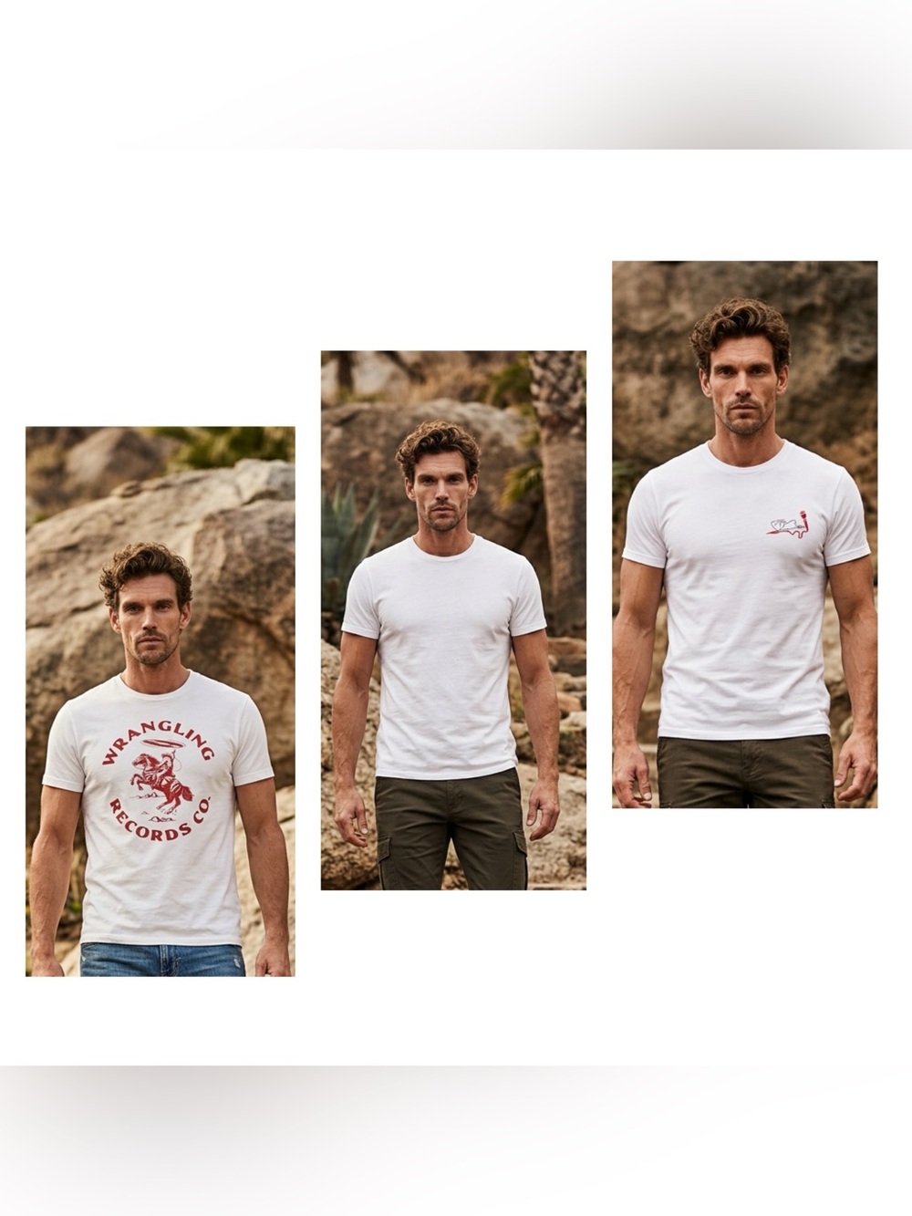 Men’s Bundle of (3) Small Variety Pack White Short Sleeve Crew Neck Shirts